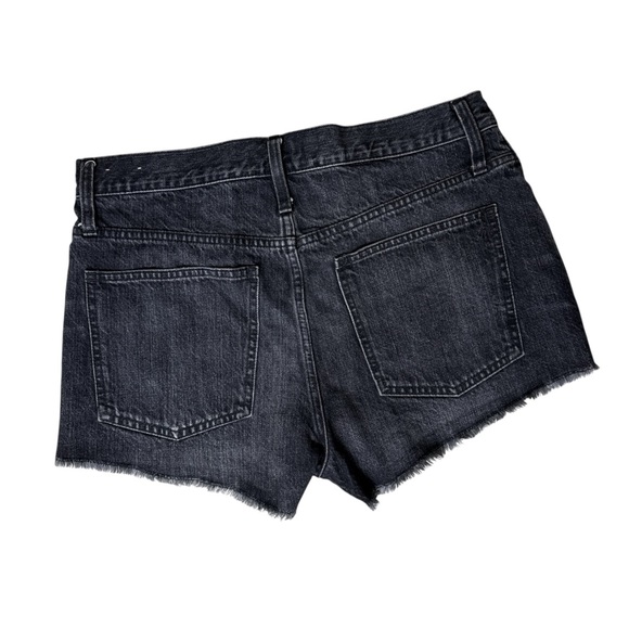 MADEWELL Relaxed Denim Shorts Black Fade Button Fly Raw Hem SZ 30 - Picture 3 of 7